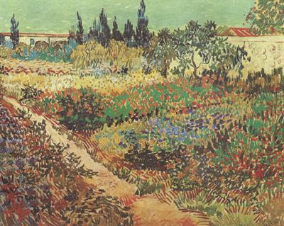 Vincent Van Gogh Flowering Garden with Path (nn04) Germany oil painting art